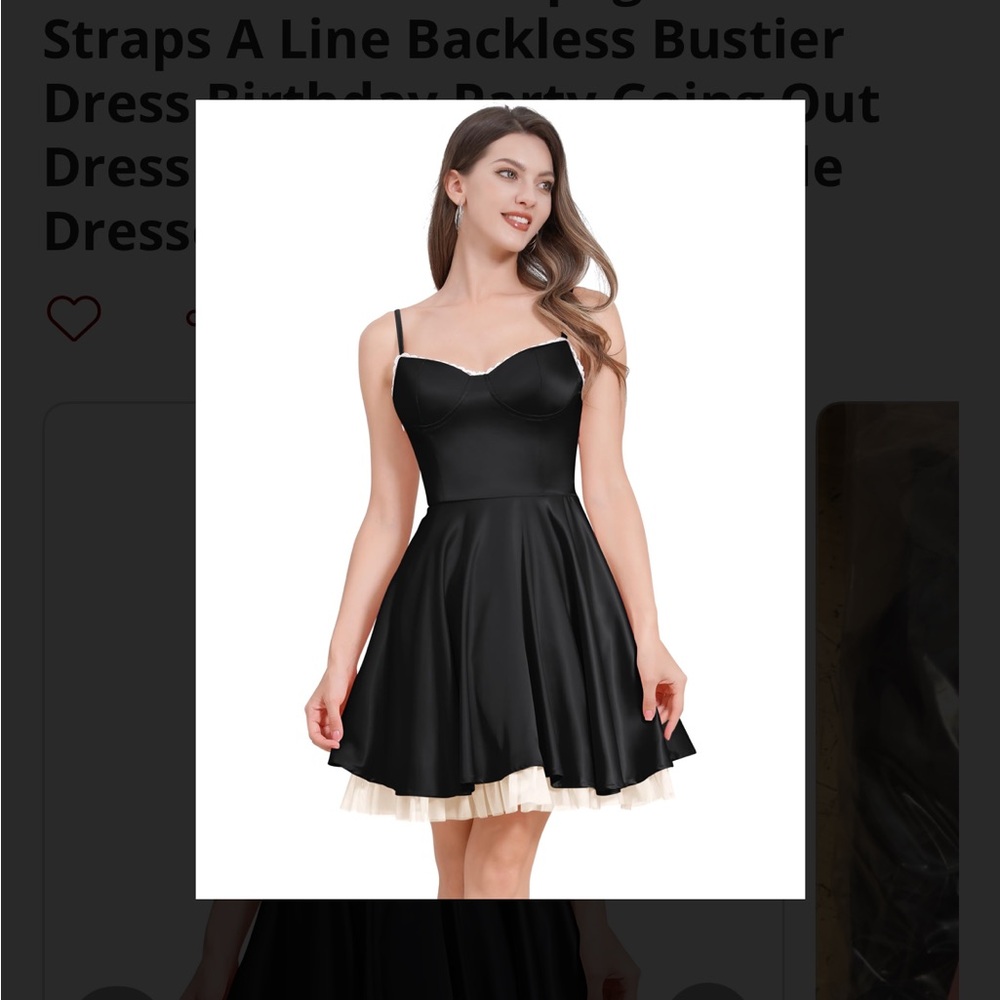 Chic Black Backless A-Line Dress